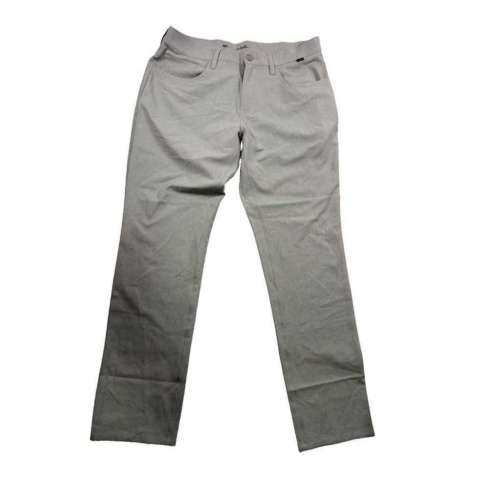 Travis Mathew Golf Performance Casual Chino Pants Mens 34 Light Gray